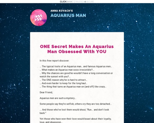Aquarius Man Secrets by Relationship Astrologer Anna Kovach